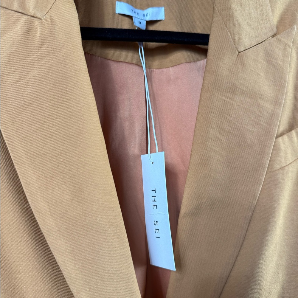 NWT the Sei Oversized One Button Blazer in Mustard Size 8 - Picture 4 of 9